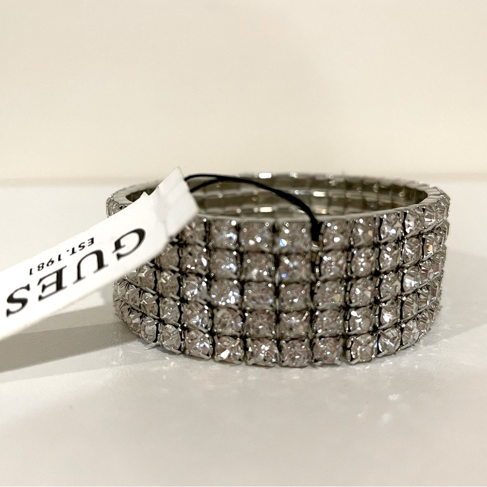 GUESS Rhinestone Stretch Bracelet - Picture 3 of 5